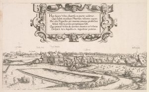Veduta panoramica di Norimberga: Parte sinistra, 1552 da Hanns Sebald Lautensack