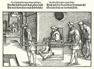 La gotta (incisione) da Hans (after) Burgkmair