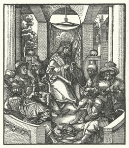 Re Luigi XI di Francia che negozia con i ribelli fiamminghi da Hans (after) Burgkmair