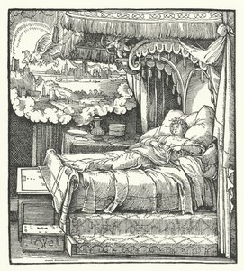 La visione della Sibilla (incisione) da Hans (after) Burgkmair