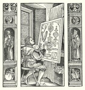 Il pittore di gioielli (incisione) da Hans (after) Burgkmair