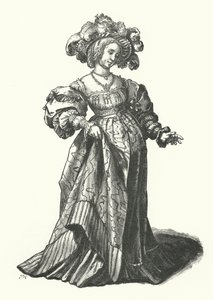 Costume di una donna di Basilea da Hans (after) Holbein the Younger