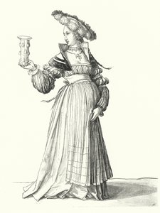 Costume di una donna di Basilea da Hans (after) Holbein the Younger