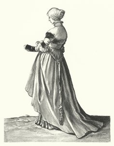 Costume di una donna di Basilea da Hans (after) Holbein the Younger