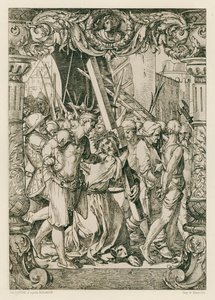 Gesù Cristo, salita al Calvario da Hans (after) Holbein the Younger