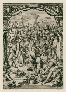 Gesù Cristo, crocifisso (incisione) da Hans (after) Holbein the Younger
