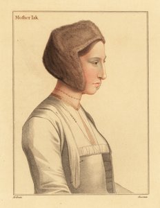 Margaret Clement, figlia adottiva di Thomas More (incisione) da Hans (after) Holbein the Younger