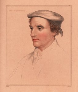 Philip Melanchton o uomo non identificato (incisione) da Hans (after) Holbein the Younger