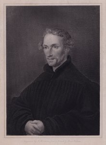 Philipp Melanchthon, riformatore protestante tedesco e collaboratore di Martin Lutero (incisione) da Hans (after) Holbein the Younger