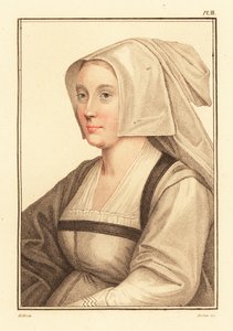 Ritratto di una donna sconosciuta dalla corte di Re Enrico VIII da Hans (after) Holbein the Younger