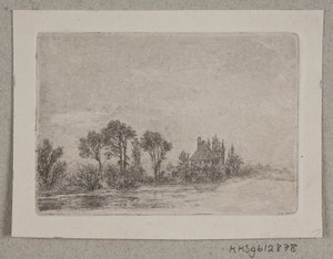 Paesaggio con alberi vicino a un