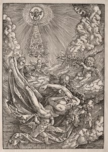 Cristo portato in cielo dagli angeli da Hans Baldung