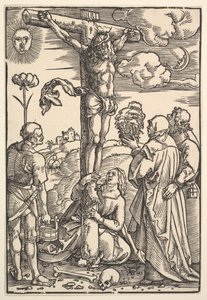 Cristo sulla croce con la Vergine e i santi Longino, Maria Maddalena e Giovanni da Hans Baldung