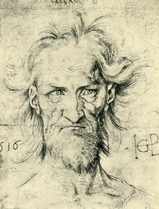 Testa di un vecchio barbuto Saturno, 1516, 1943 da Hans Baldung