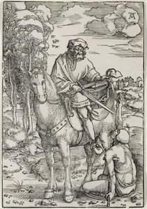 San Martino che condivide il suo mantello da Hans Baldung Grien