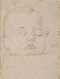 La testa di un bambino che dorme, en face da Hans Baldung Grien