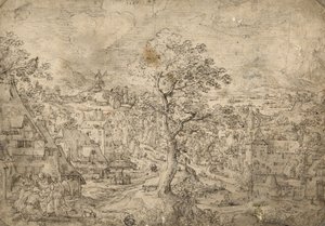 Paesaggio con Abramo e angeli, 1567 da Hans Bol