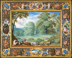 Paesaggio con la storia di Venere e Adone
