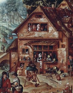 Taverna, (dettaglio) da Hans Bol
