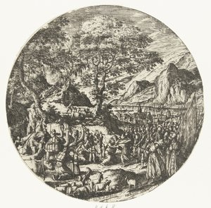 Riconciliazione tra Esaù e Giacobbe da Hans Bol