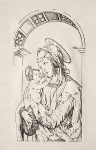 La Vergine con il Bambino sotto un arco da Hans Burgkmair