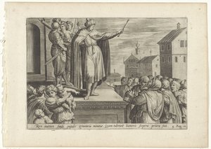 Roboamo risponde al popolo da Hans Collaert (I) (attributed to)