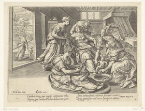Nascita del figlio della donna sunamita da Hans Collaert (I)