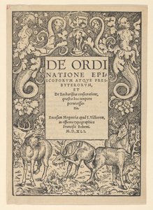 Bordo del titolo con tre cervi e una cerva, inizio XVI secolo da Hans Cranach