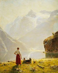 Una giornata estiva su un fiordo norvegese da Hans Dahl