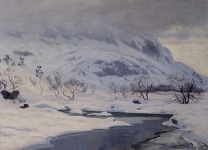 Paesaggio montano, inverno