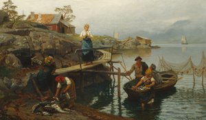 Dopo la pesca da Hans Gude