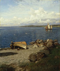 Paesaggio costiero norvegese da Hans Gude