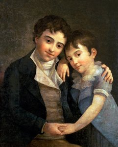 Ritratto di Karl Thomas (1784-1858) e Franz Xaver (1791-1844), i due figli di Wolfgang Amadeus Mozart (1756-91), 1798