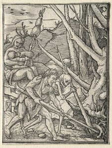 La danza della morte: Adamo che ara la terra da Hans Holbein