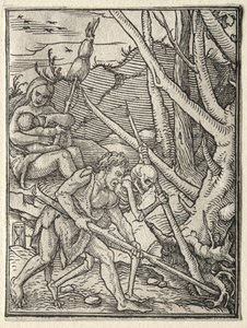 La danza della morte: Adamo che ara la terra da Hans Holbein