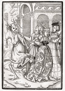 La morte arriva per la regina, inciso da Georg Scharffenberg, da 