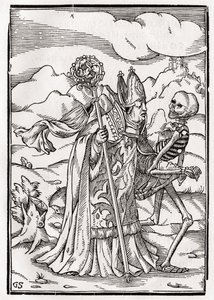 La Morte arriva al Vescovo, inciso da Georg Scharffenberg, da 
