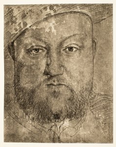 Enrico VIII, disegno a gesso, c.1540, pub. 1902