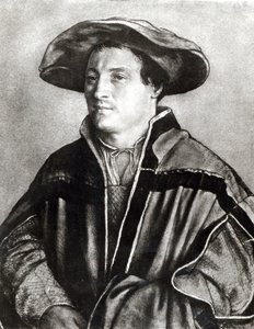 Ritratto di un uomo con cappello rosso, c.1530 da Hans Holbein der Jüngere