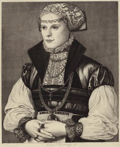 Ritratto di una donna in abiti del XVI secolo da Hans Holbein der Jüngere