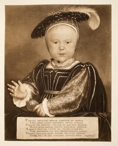 Principe Edoardo, poi Re Edoardo VI, c.1540, pub. 1902 da Hans Holbein der Jüngere