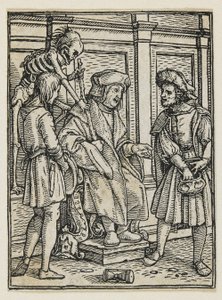 Il giudice da La danza della morte (Lione), 1538 da Hans Holbein der Jüngere