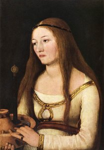 Katharina Schwarz con gli attributi della sua omonima santa da Hans Holbein the Elder