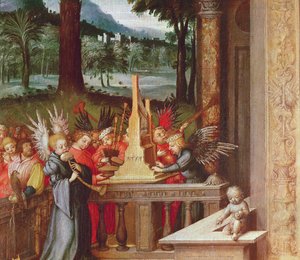 Vergine, bambino e santi (dettaglio)