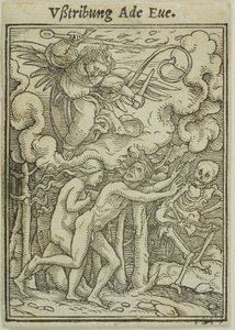 Adamo ed Eva cacciati dal Paradiso da Hans Holbein the Younger
