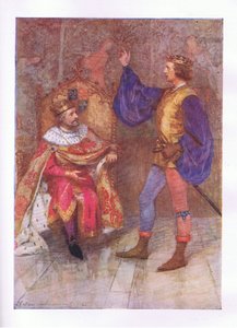 E morirò centomila volte prima di rompere la più piccola parte di questo voto (Re Enrico IV), dalle Opere Complete di Shakespeare pubblicate da George Harrap & Co Ltd, anni 1920 da Hans Holbein der Jüngere