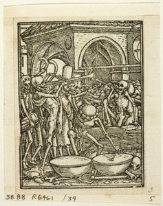 Danza della morte, tavola 39 da Xilografie da libri del XVI secolo