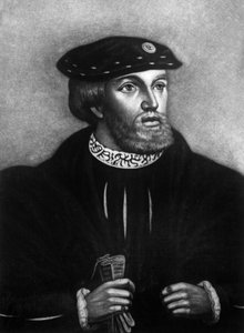 Edward Stafford 3° Duca di Buckingham (1478-1521) fondatore del Magdalen College a Cambridge decapitato per tradimento nel 1521 (incisione) da Hans Holbein der Jüngere