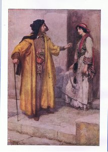 Ascoltami, Jessica: chiudi le mie porte (Il Mercante di Venezia), dalle Opere Complete di Shakespeare pubblicate da George Harrap & Co Ltd, anni 1920 da Hans Holbein der Jüngere