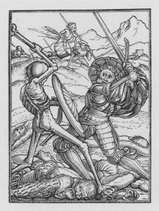 La danza della morte di Holbein: Il soldato da Hans Holbein der Jüngere